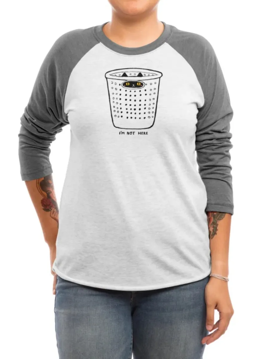 Hiding Cat Print T-Shirt