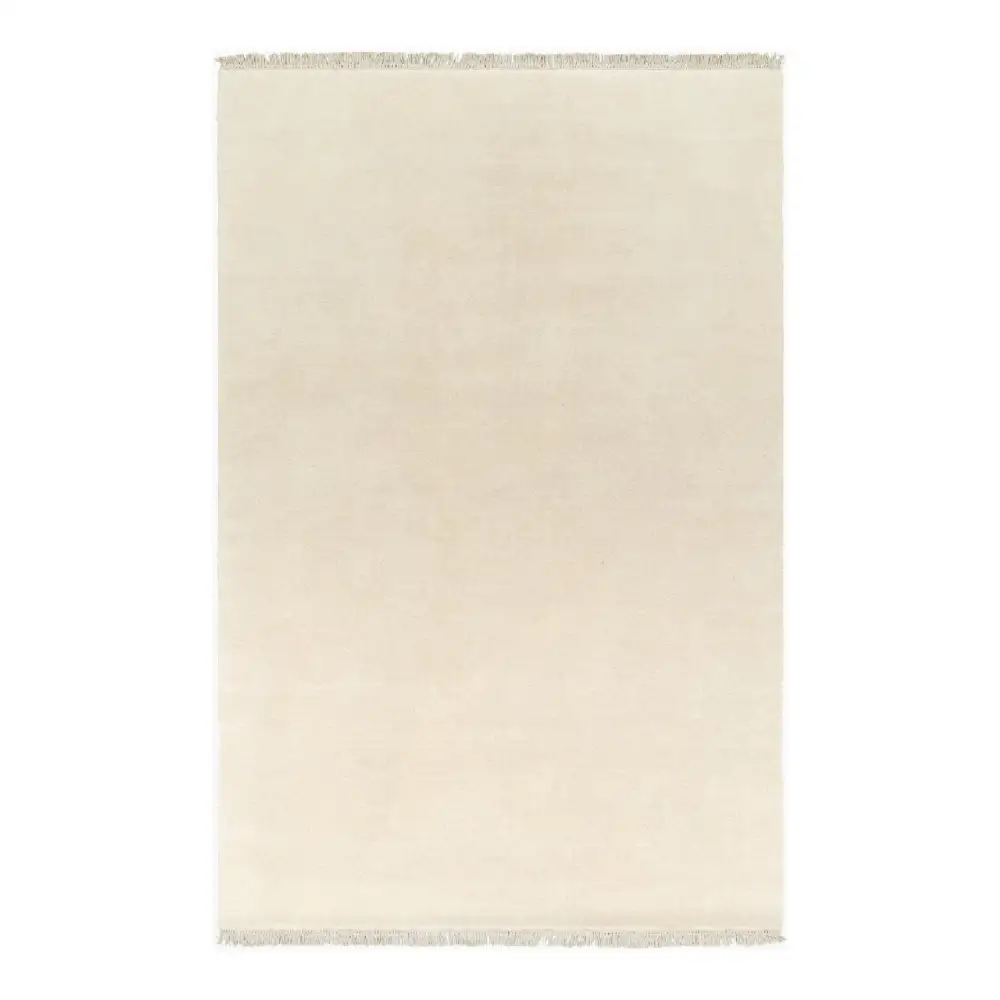 Hand-Loomed Wool Fringe Square Carpet