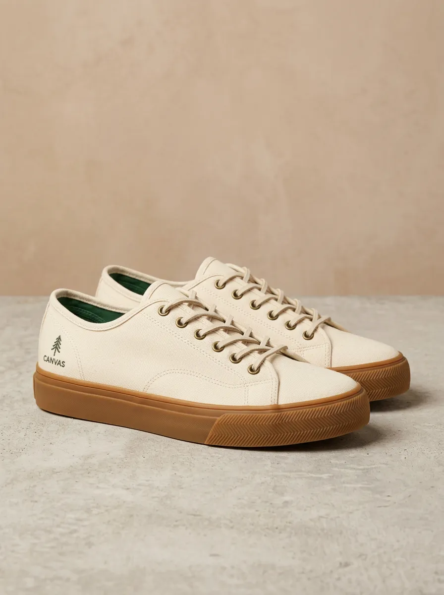 Refined Detailed Women's Low-Top Canvas Shoes