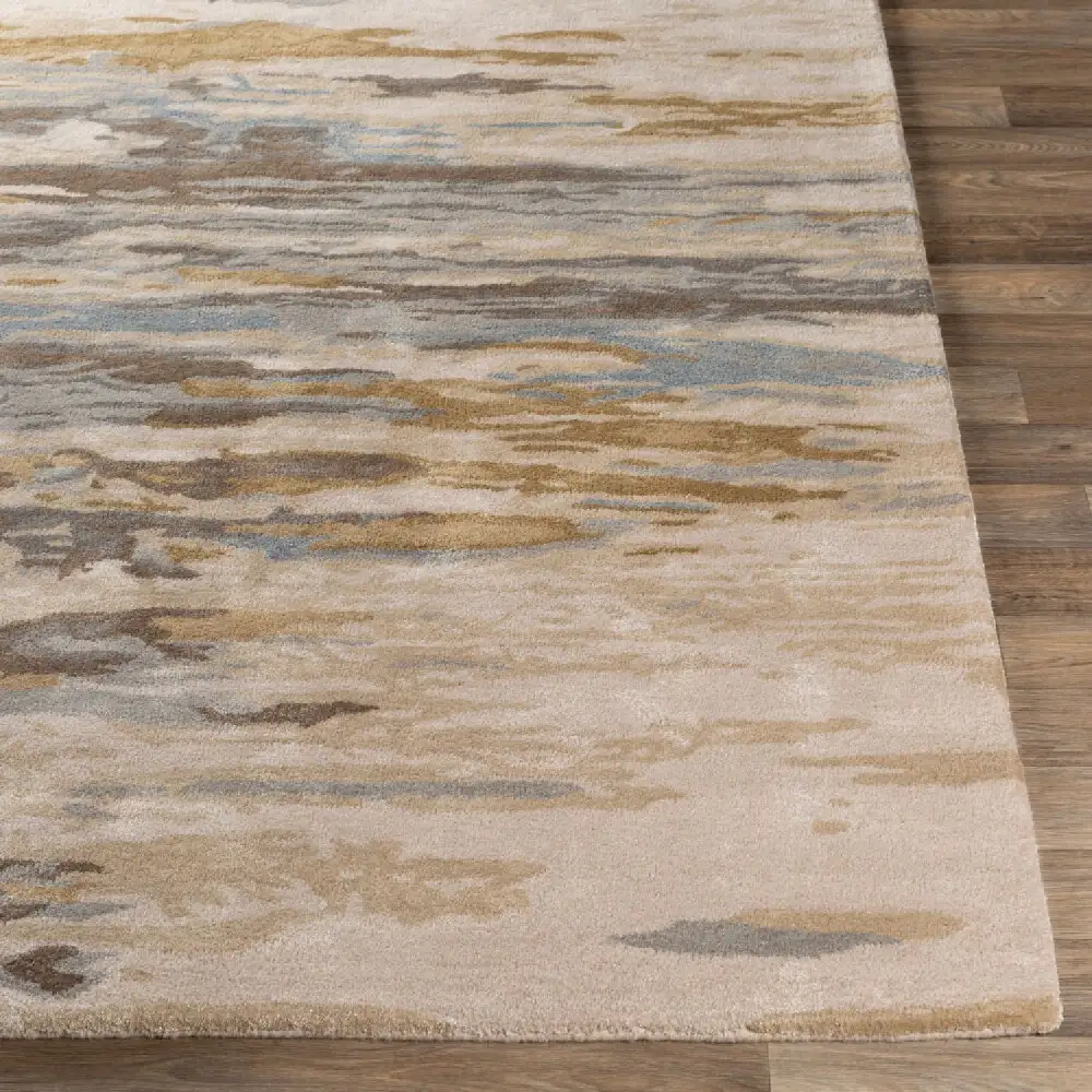Textured Viscose Wool Blend Carpet