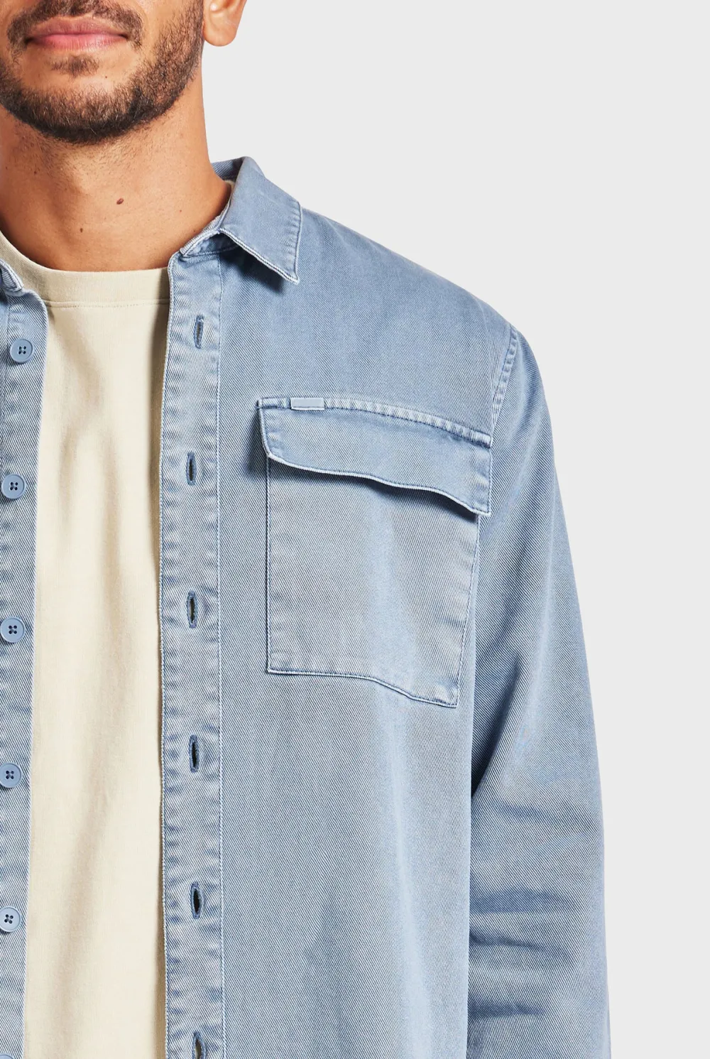 Casual Style Overshirt- Dutch blue