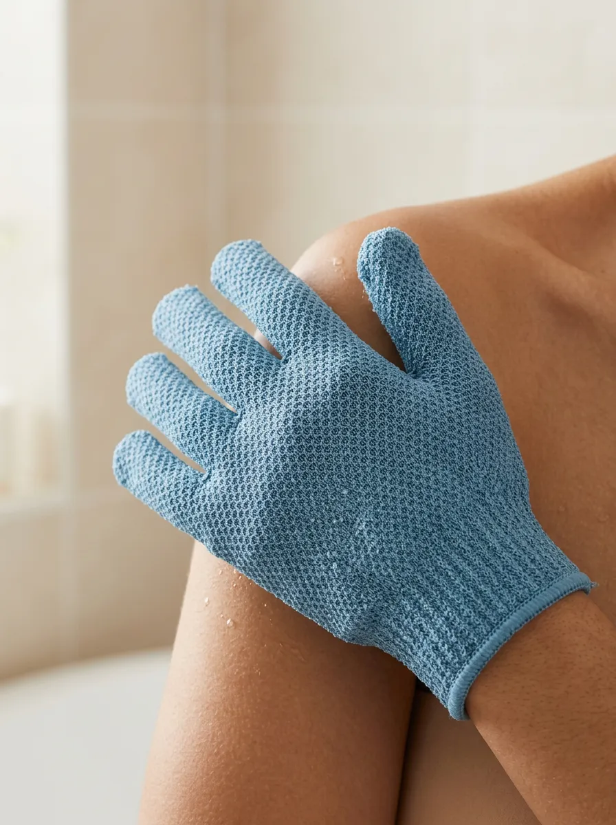 Herringbone Textured Exfoliating Bath Exfoliating Glove