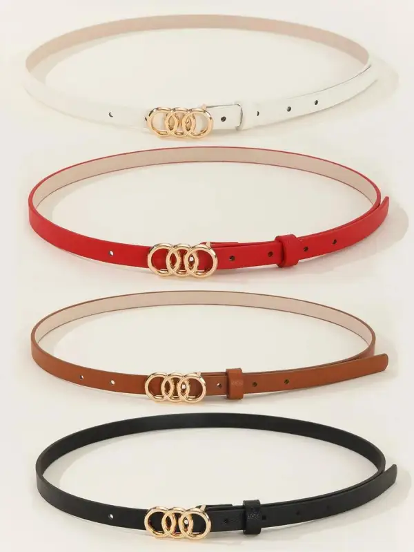 Smooth Mid Width Buckle Belt
