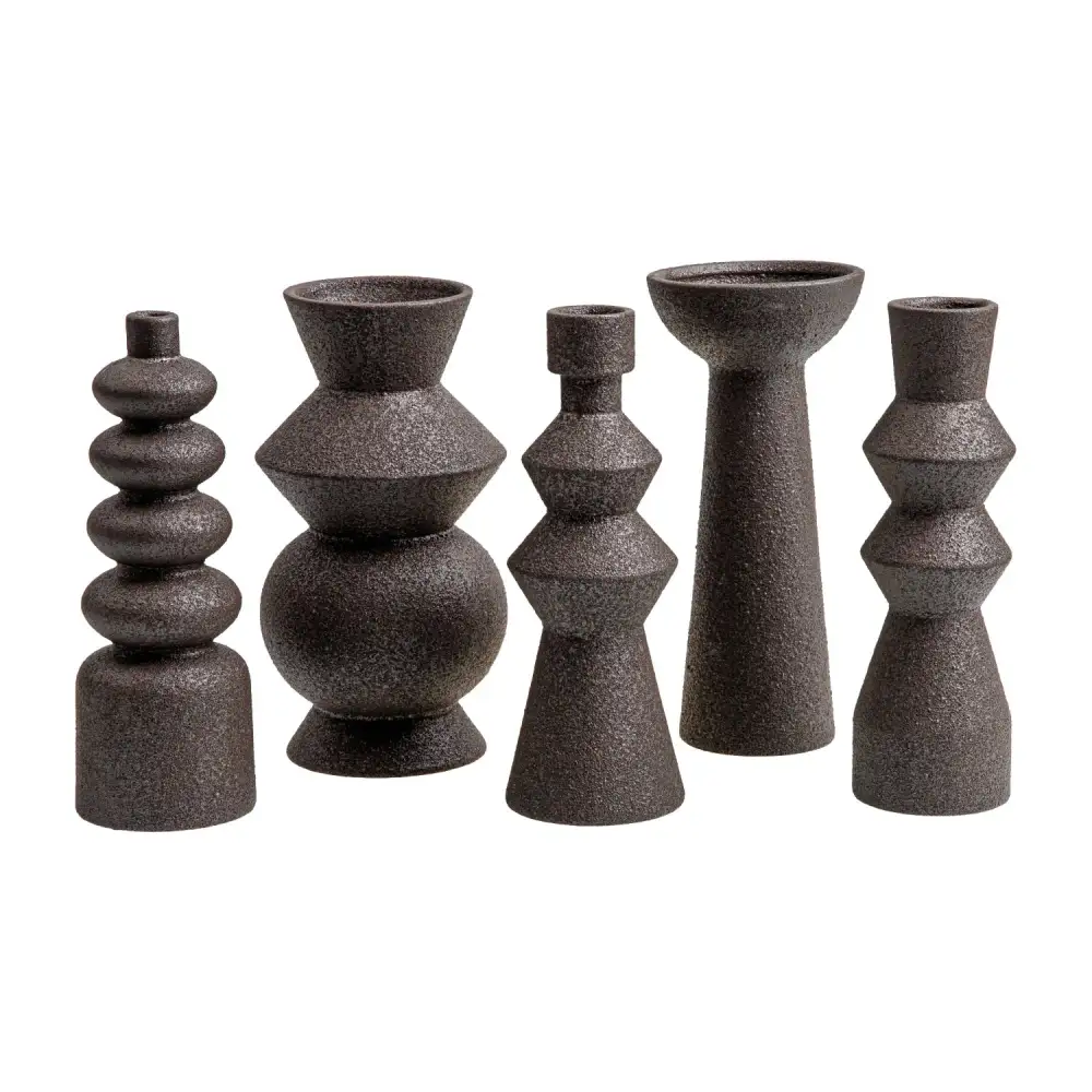 Ceramic Geometric Vase Set