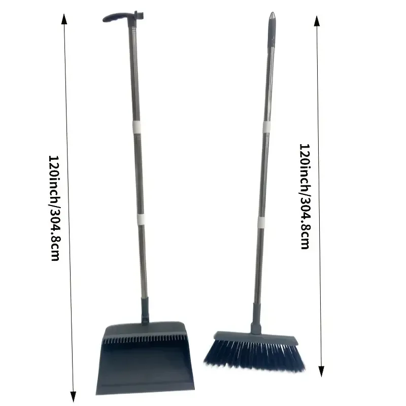 Household Extended Handle Broom And Dustpan Set