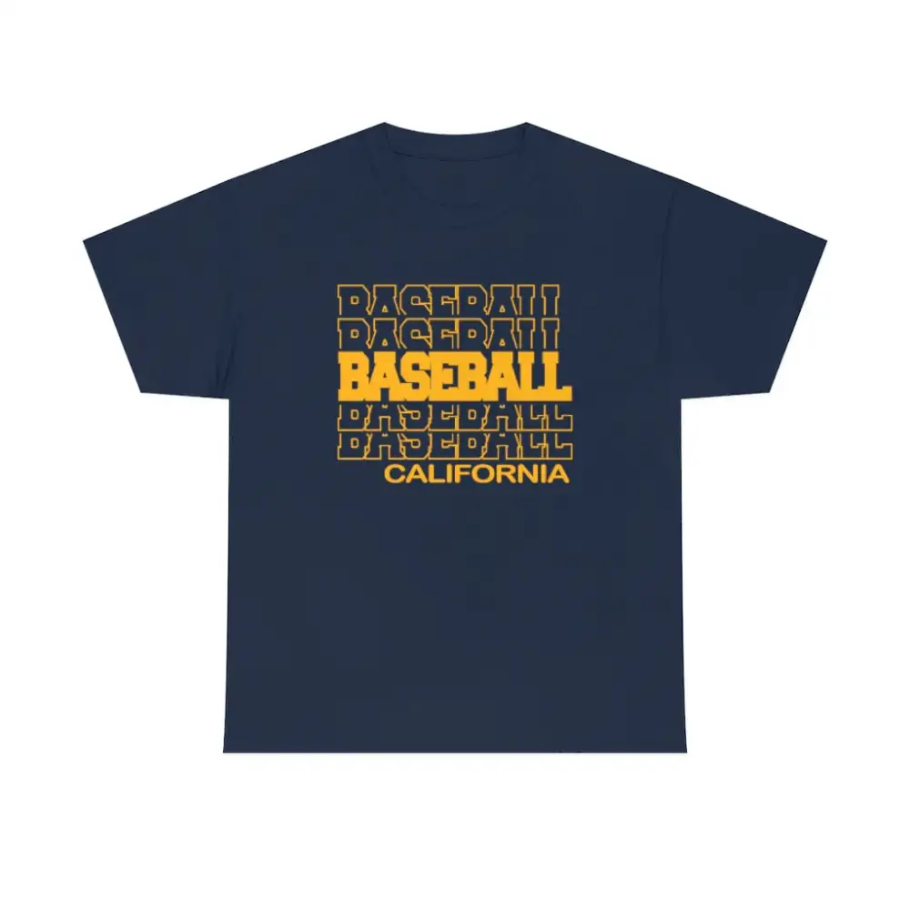 Baseball California in Modern Stacked Lettering T-Shirt
