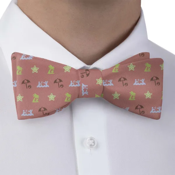 Beach with Friends Pattern Bow Tie