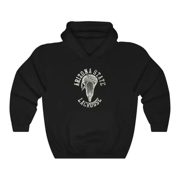 Vintage Stick Head Lacrosse Graphic Pullover Hoodie