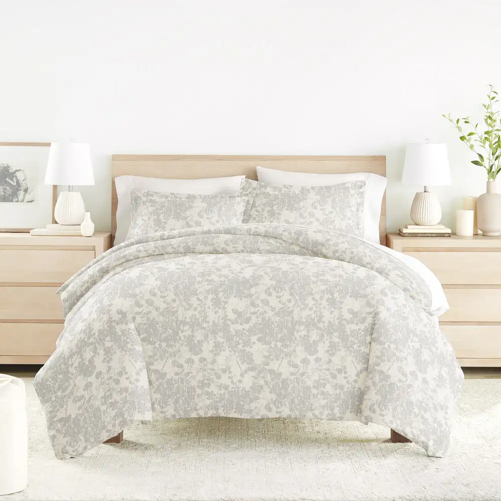 Weathered Floral Pattern Duvet Cover Set