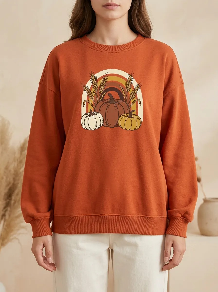 Layered Printed Graphic Sweatshirt