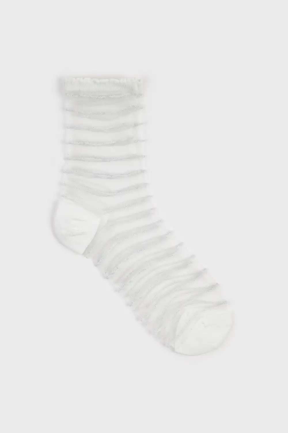 Modern Sheer Horizontal Stripe Socks