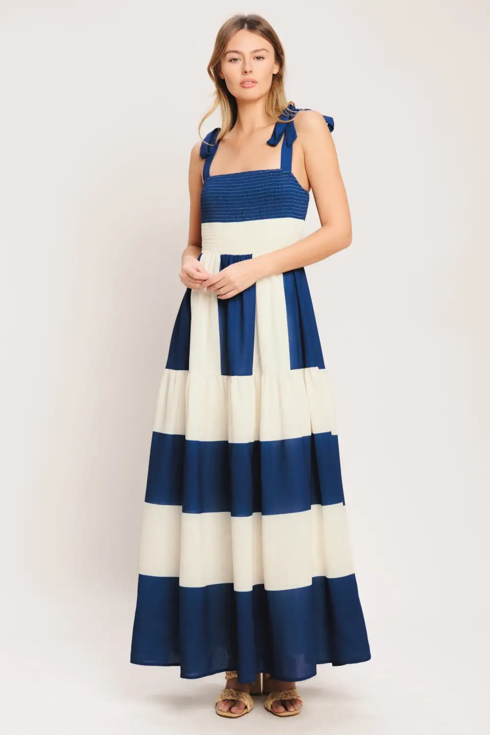 Tiered Printed Maxi Dress