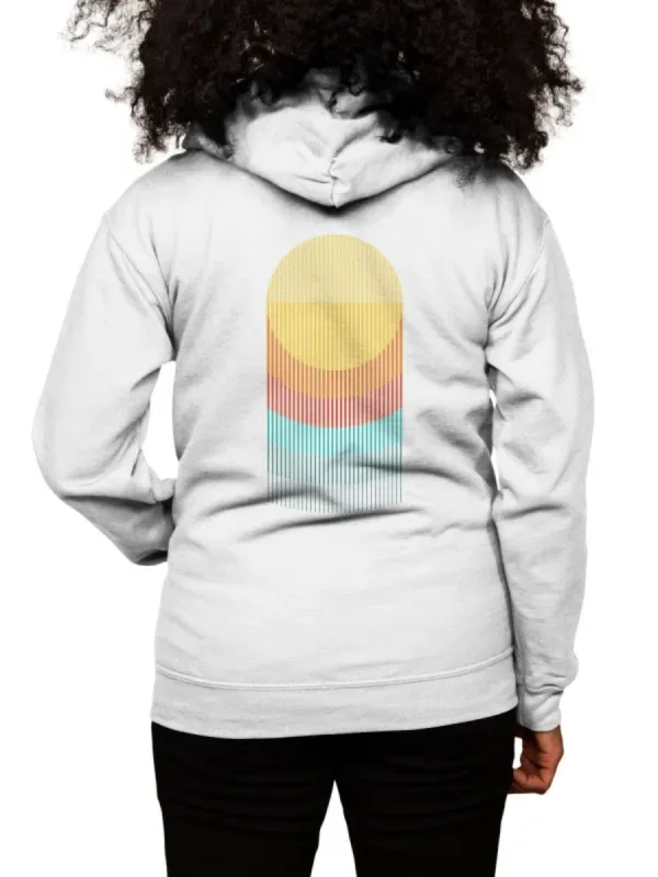 Retro Sunset Geometric Hoodie