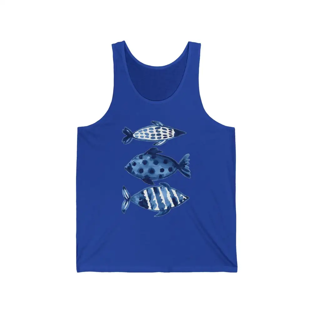 3 Indigo Fish Tank Top