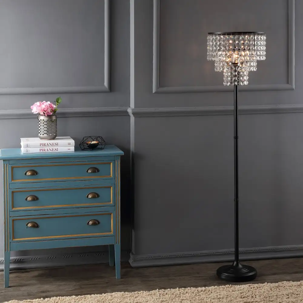 Crystal Metal Floor Lamp