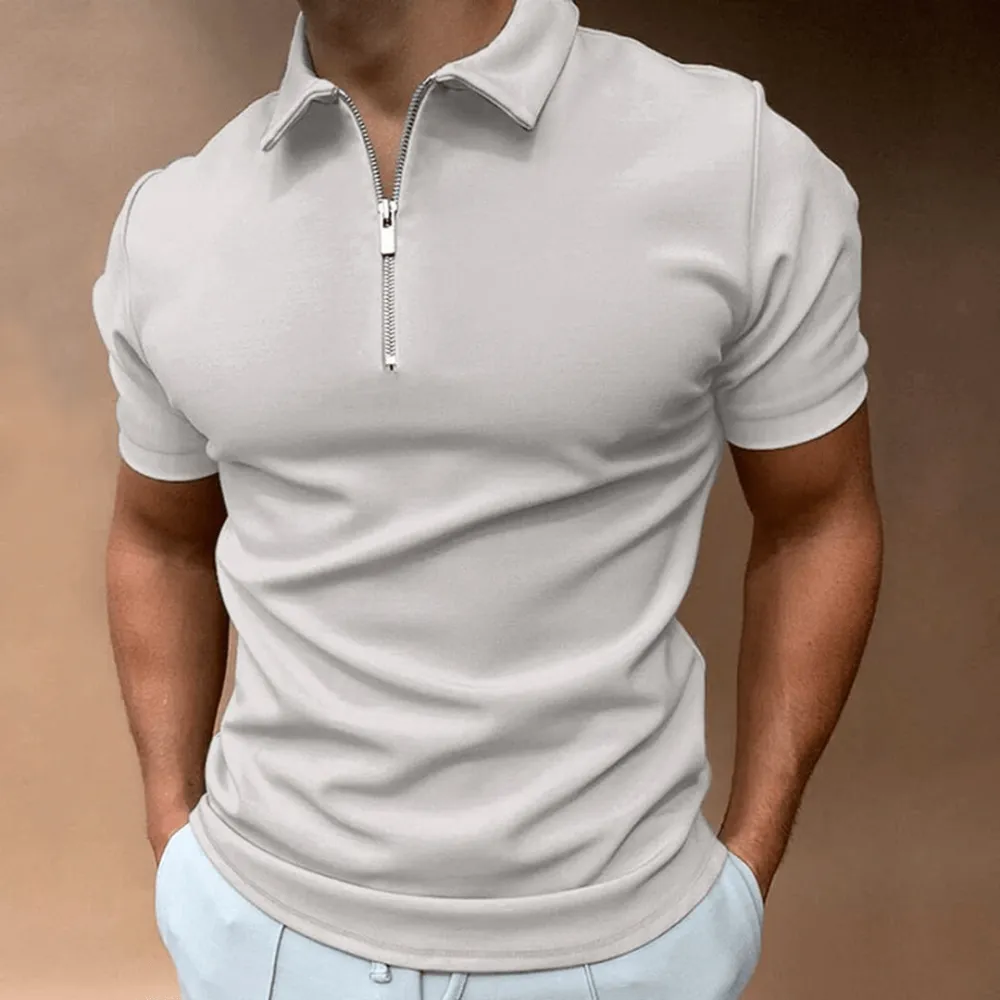 Men's Polo Shirt Polo With Zipper And Collar Classic Design And Elegant