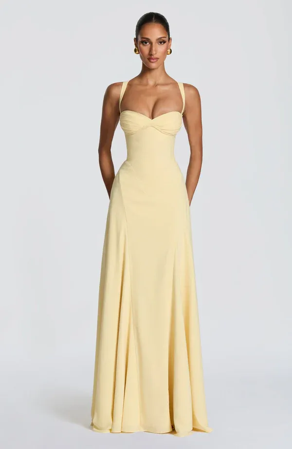 Lydia Camisole Waist-Cinched Maxi Dress