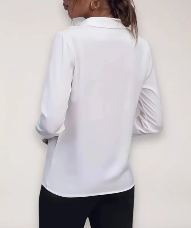 Spring Buttoned Office Blouse