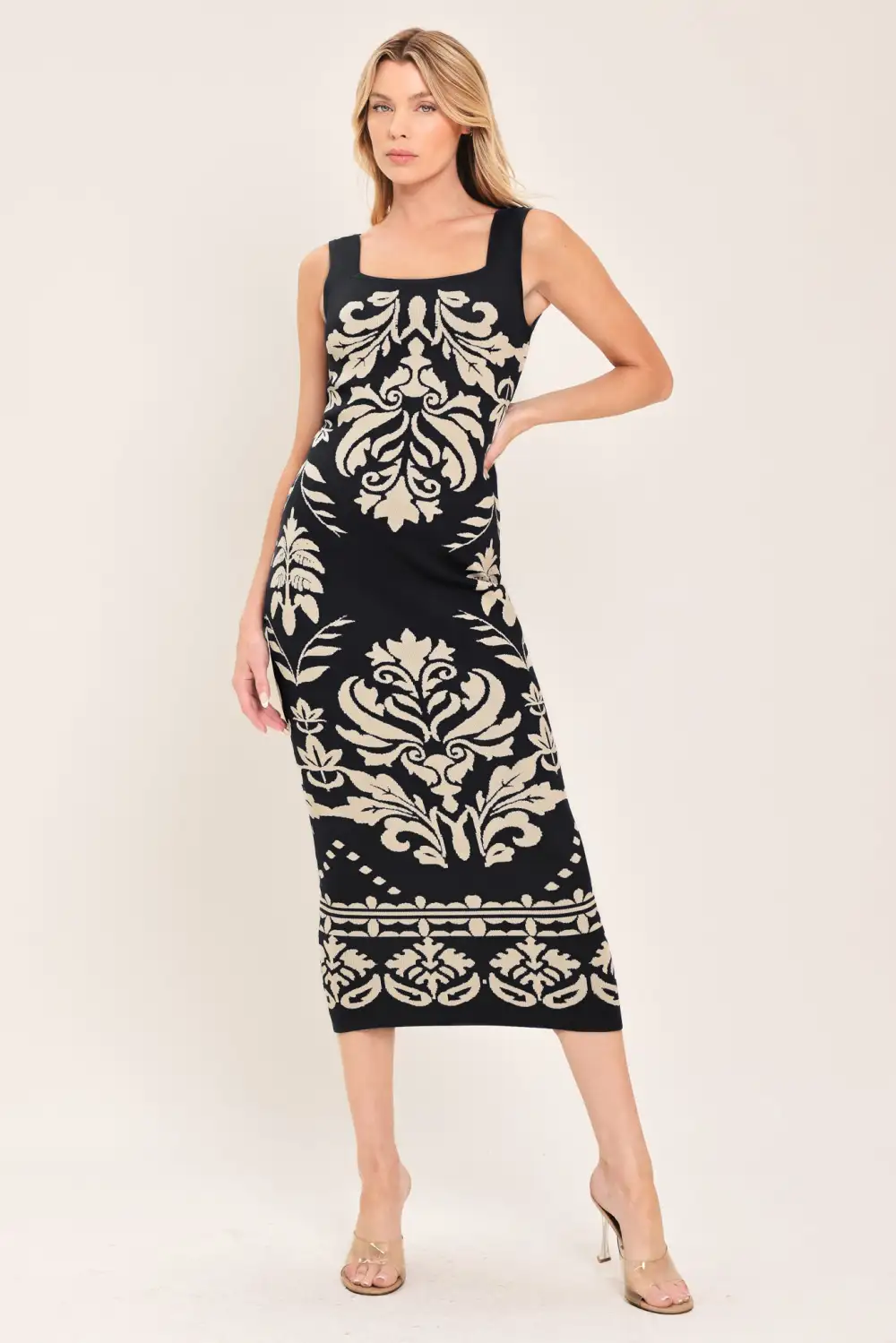 Sleeveless Knit Midi Dress