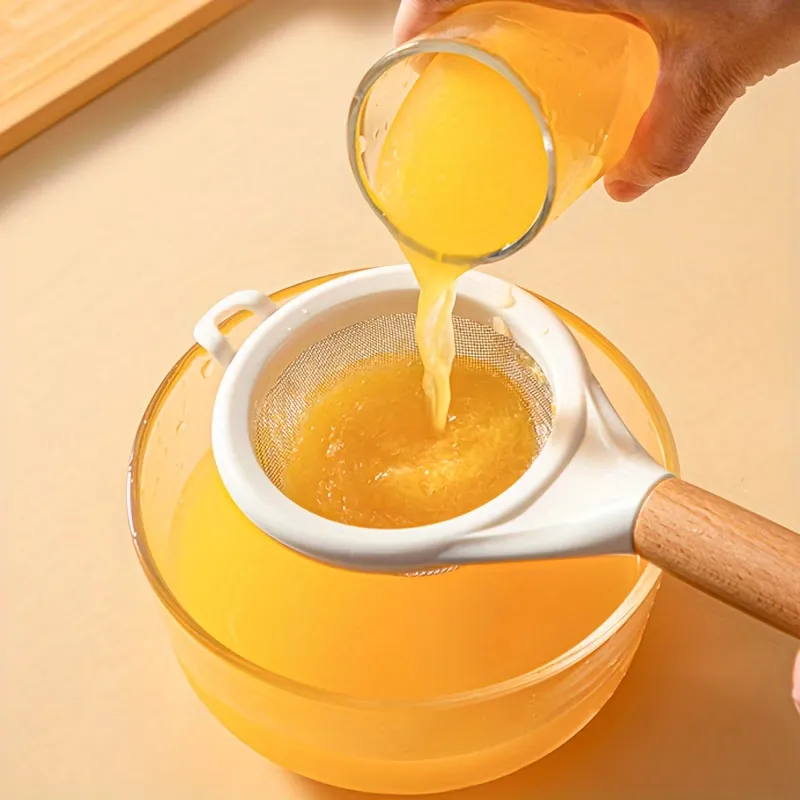 Wooden Handle Fine Mesh Strainer