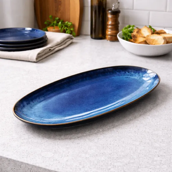 Oval Pattern Serving Dish