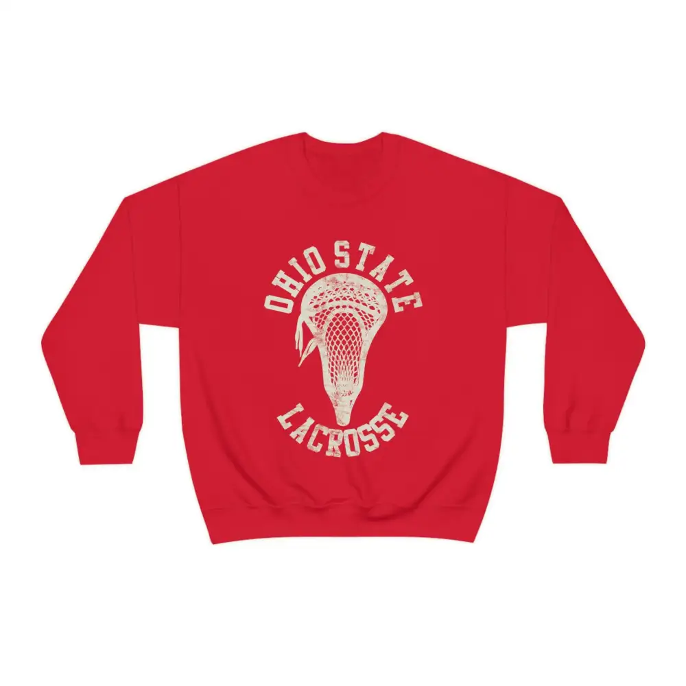 Vintage Stick Head Lacrosse Graphic Crewneck Sweatshirt