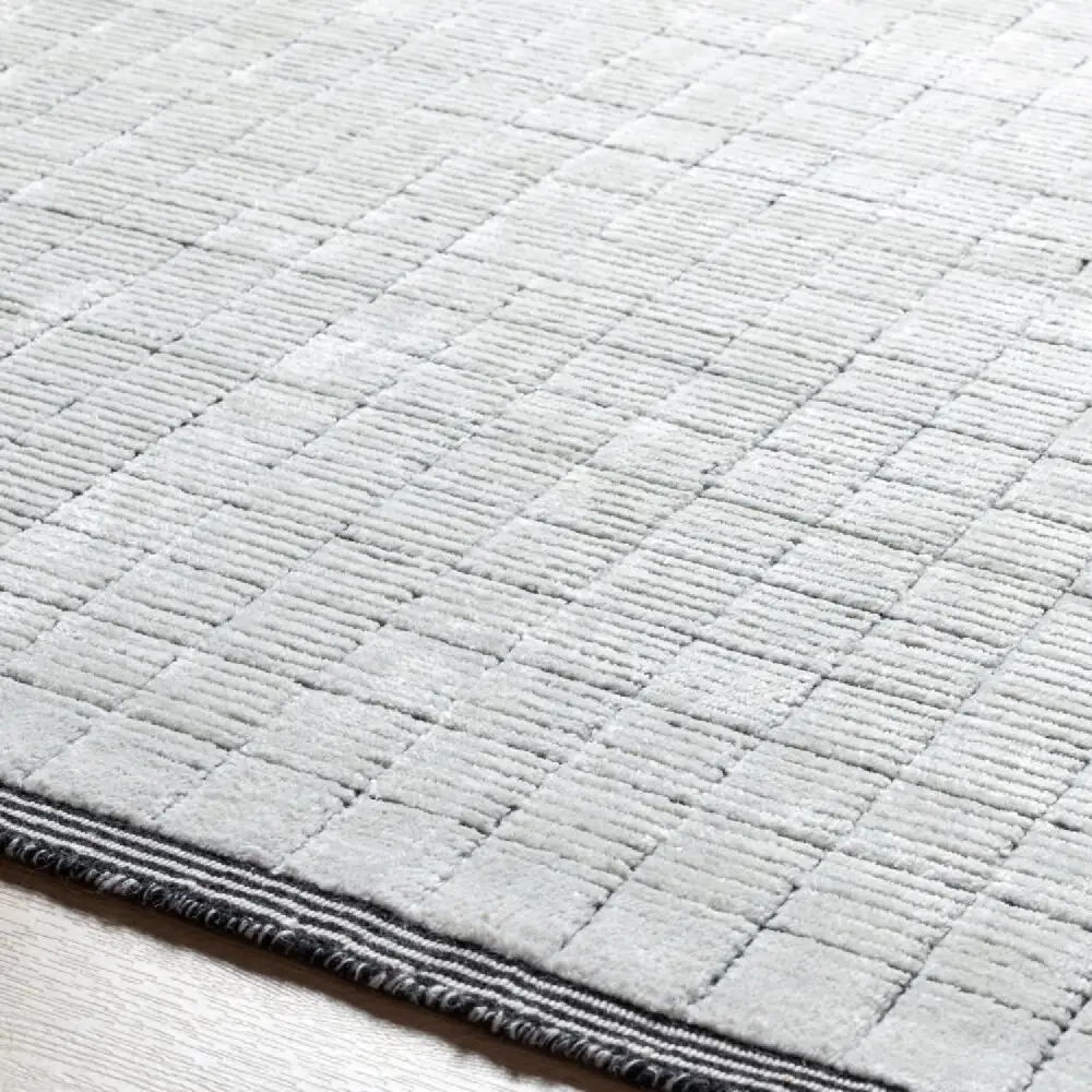 Hand-Loomed Square Pattern Carpet