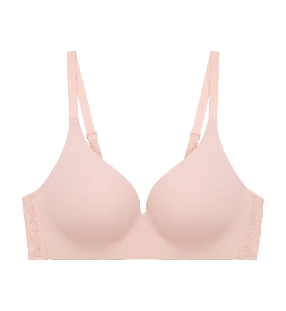 Women's Non-Wired Padded Lace Cooling T-Shirt Bra