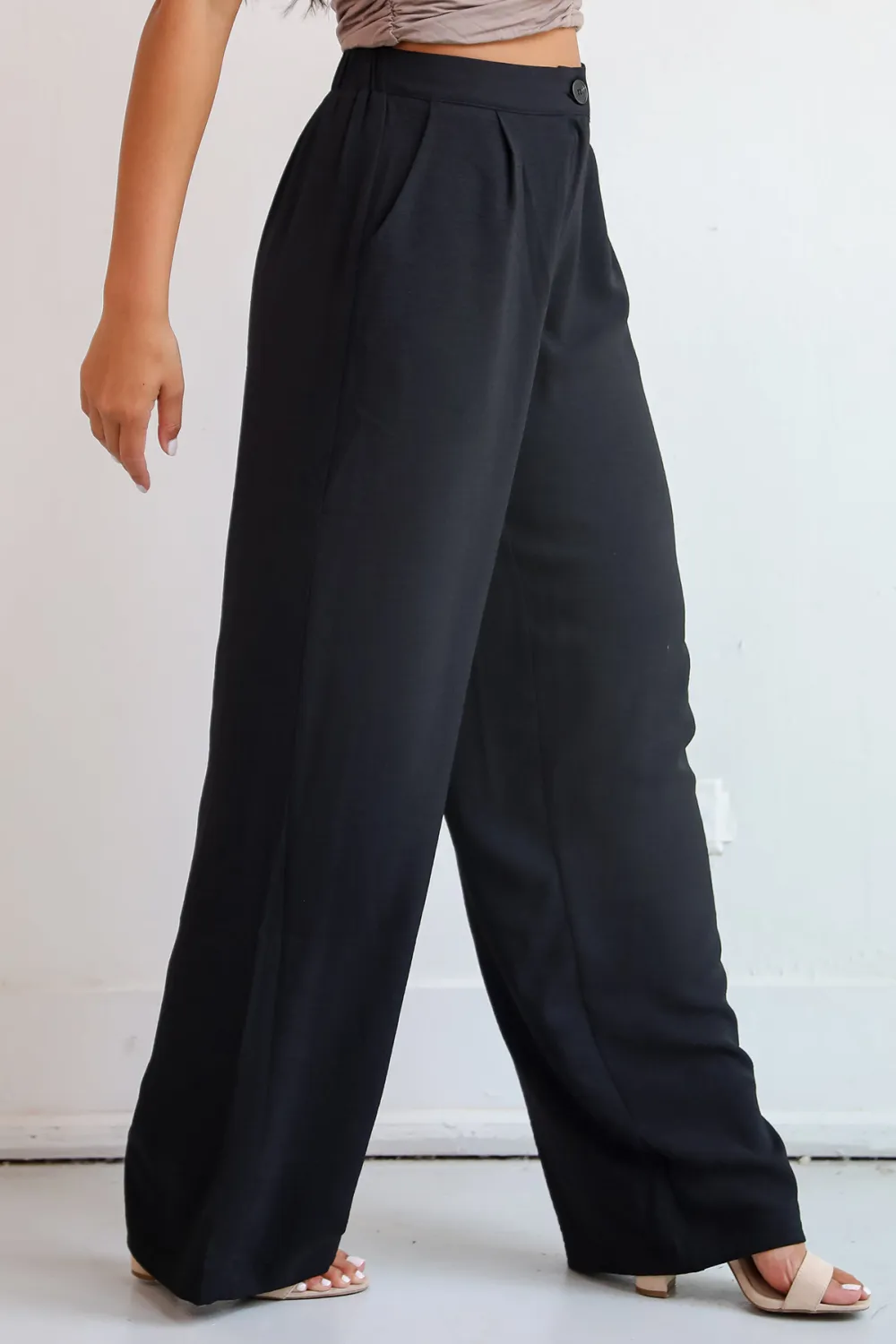 Black Casual Style Trouser