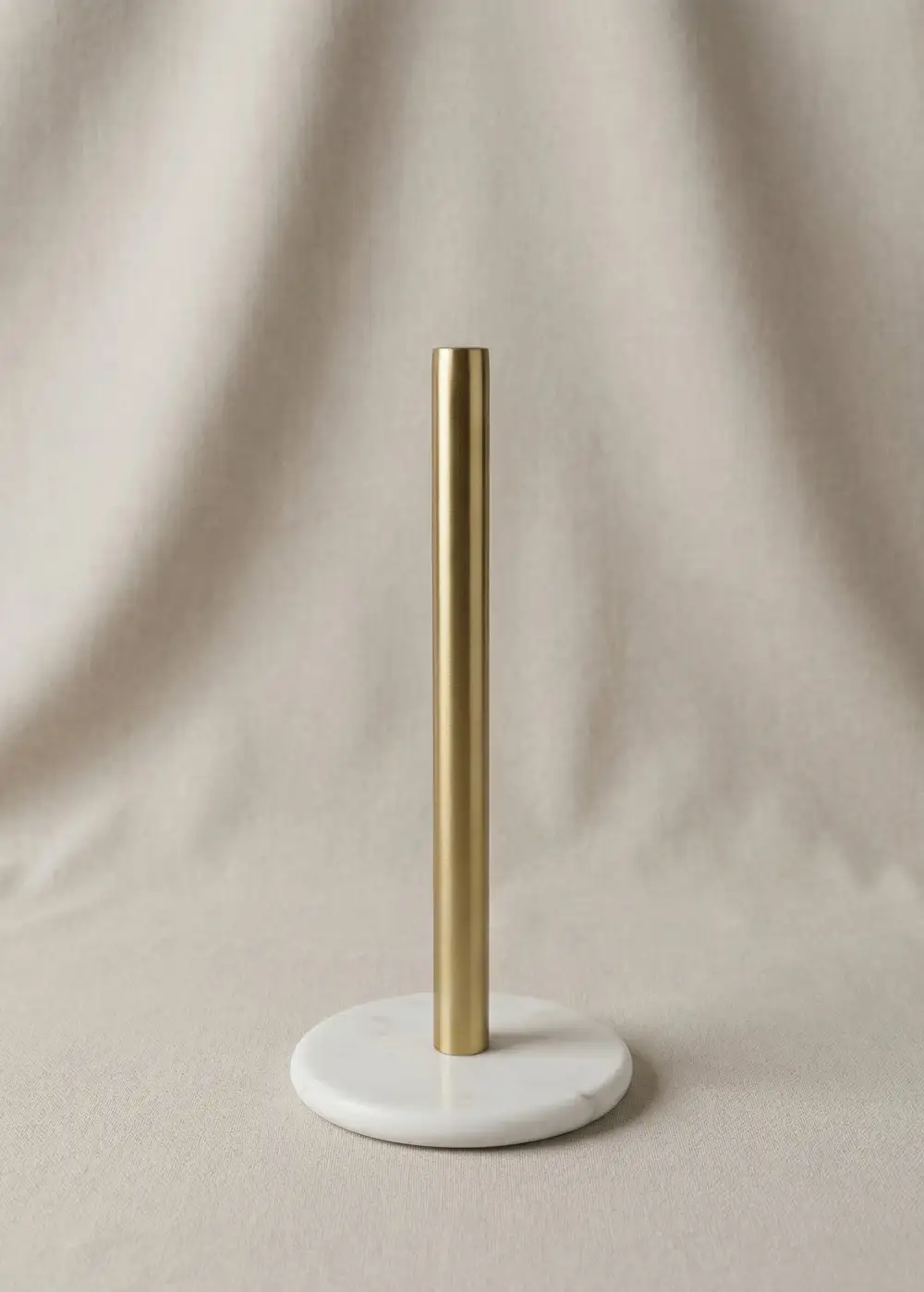 Kitchen Marble Towel Roll Holder White Gold