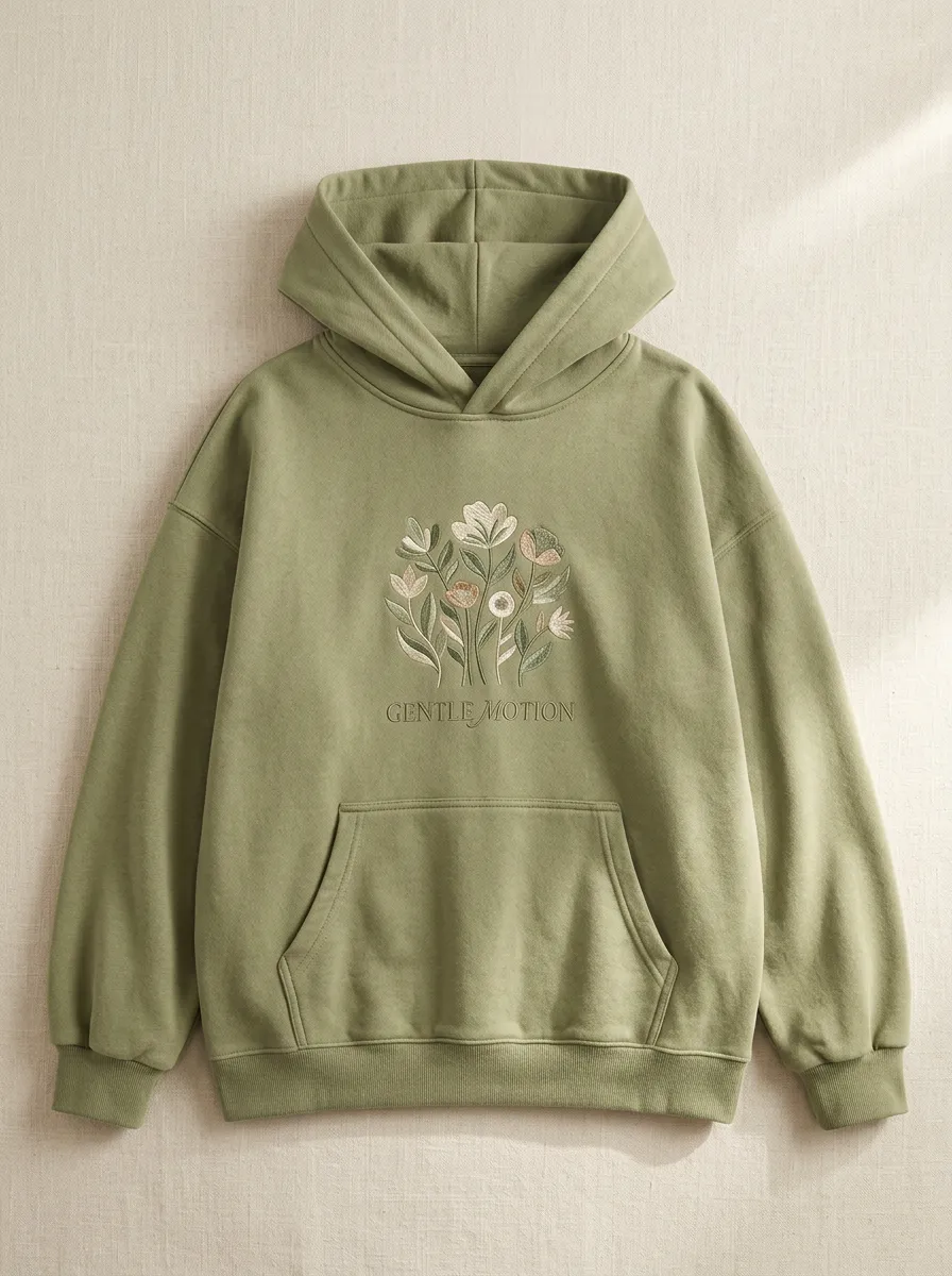 Botanical Nature Floral Gentle Motion Hoodie