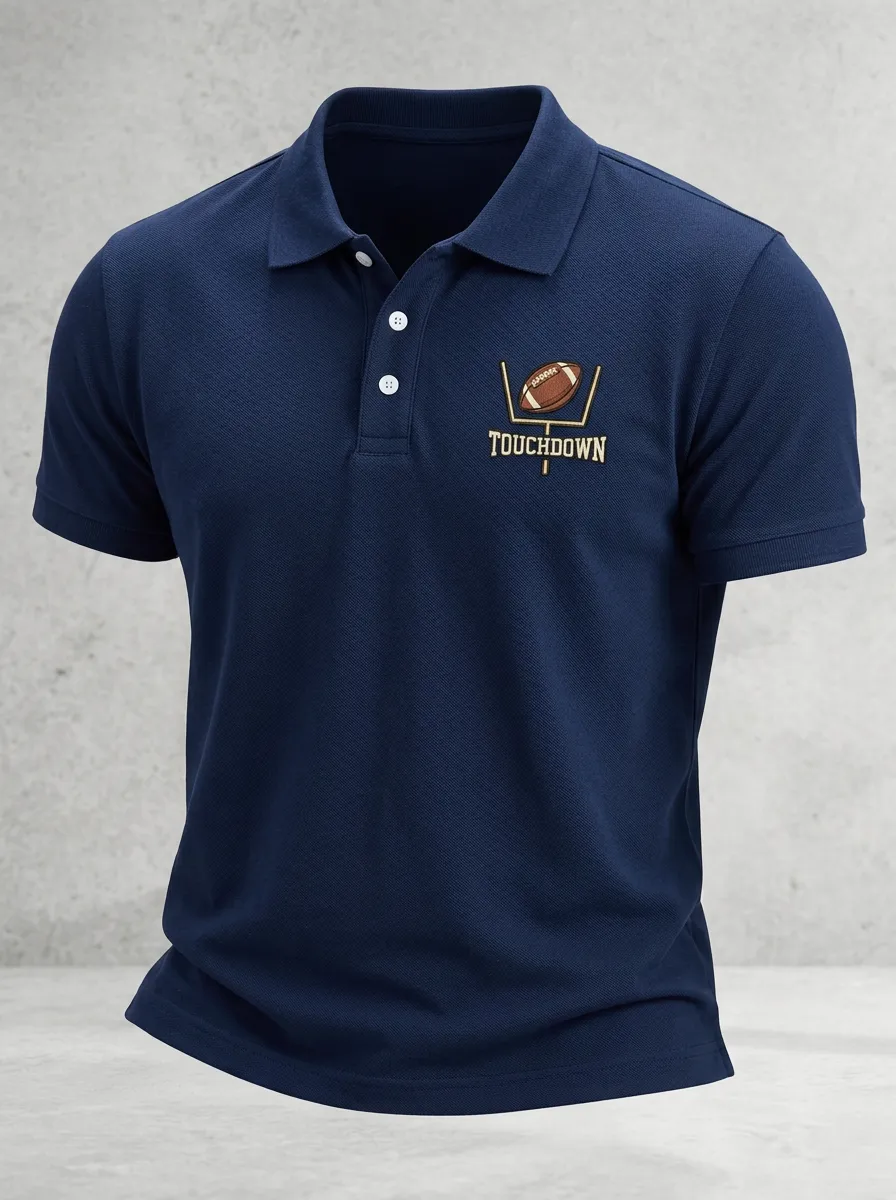 Football Inspired Casual Polo Shirt