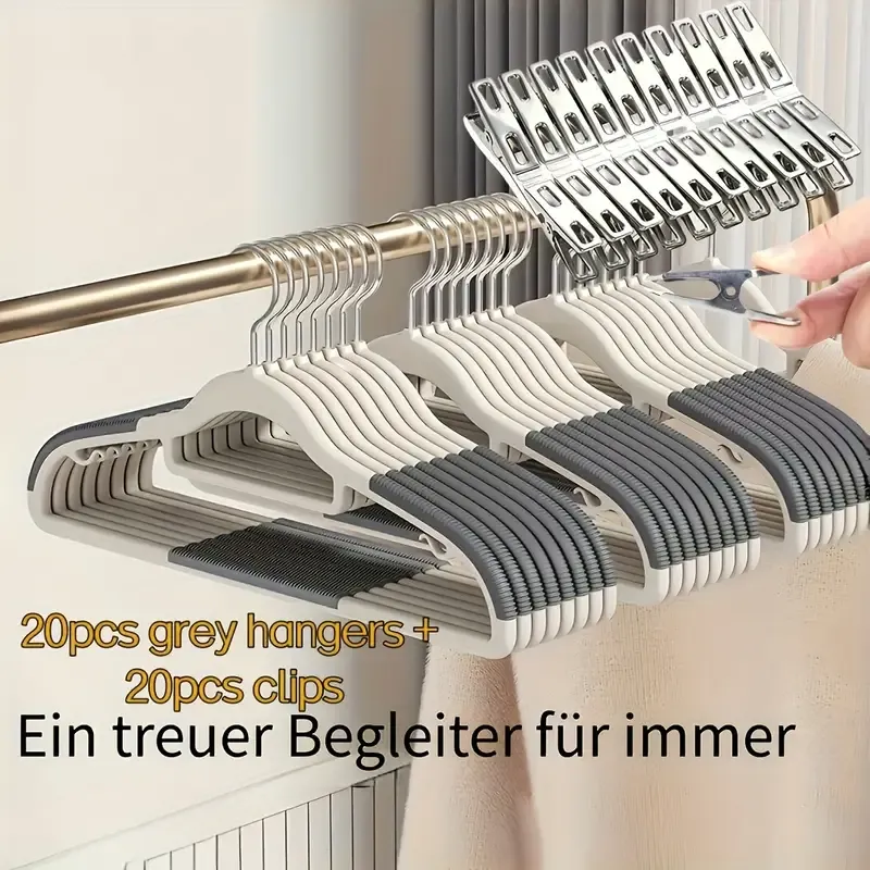 40pcs Set Non-slip Plastic Hangers