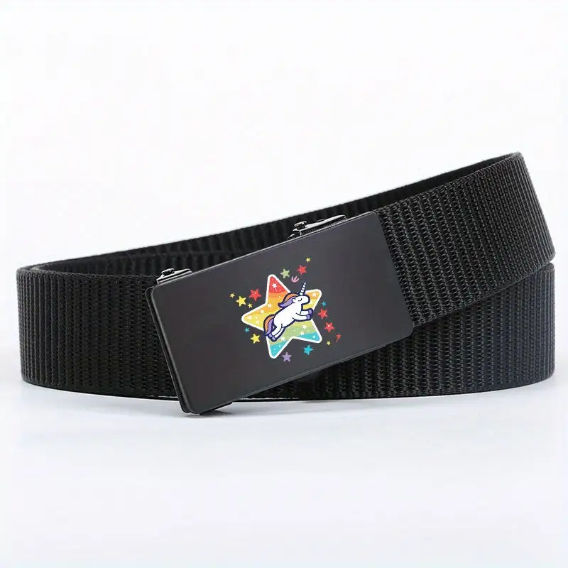 Automatic Buckle Woven Men's Belt