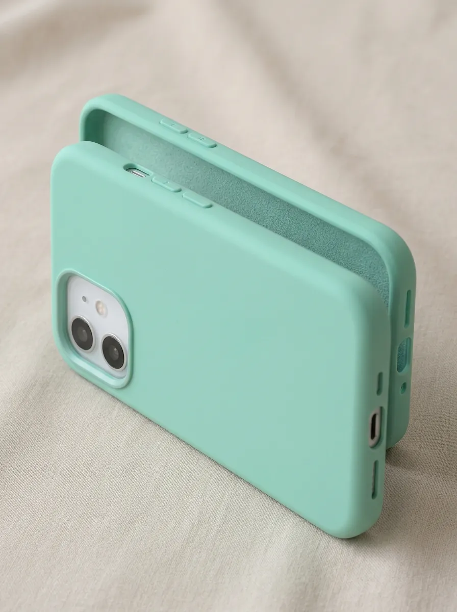 Mint Green Silicone Phone Case