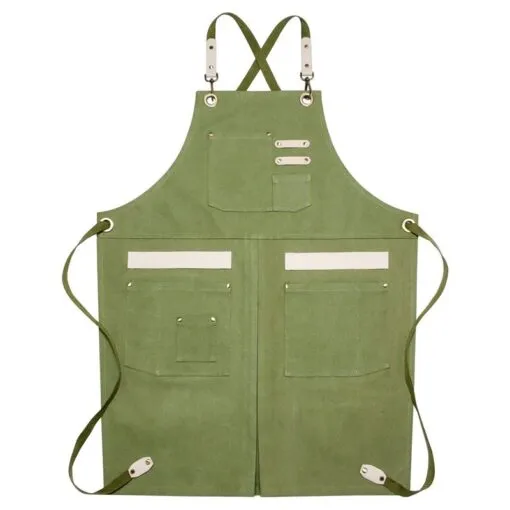 Refined Canvas Cotton Strap Crossback Kitchen Work Apron