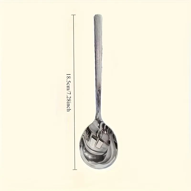 Textured Handle Stainless Steel Spoon