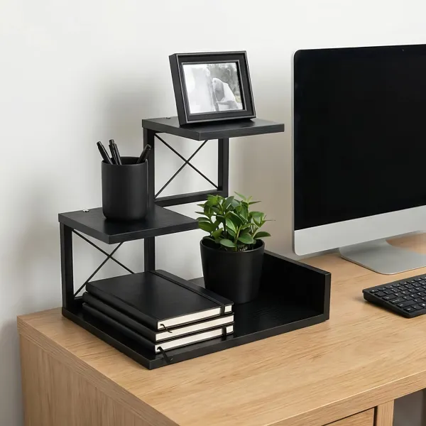 Multi-Level Desk Storage Rack