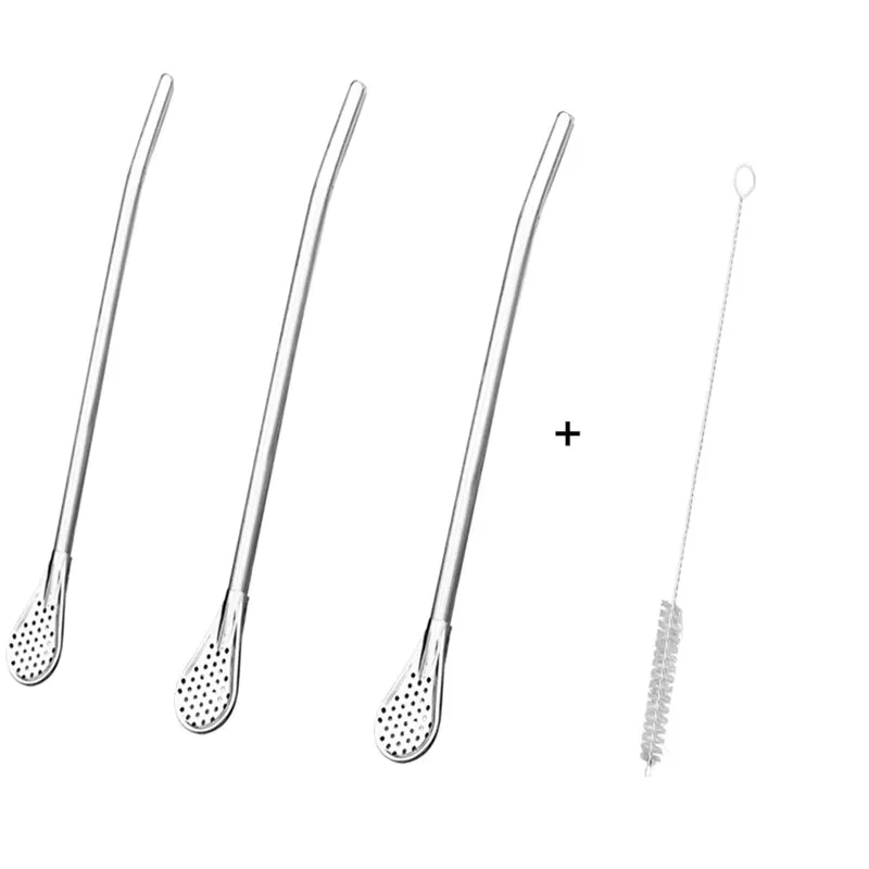 Stainless Steel Drinking Straw Spoon Tea