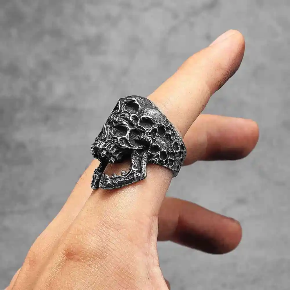 Men's Multi Skull Heads Ring