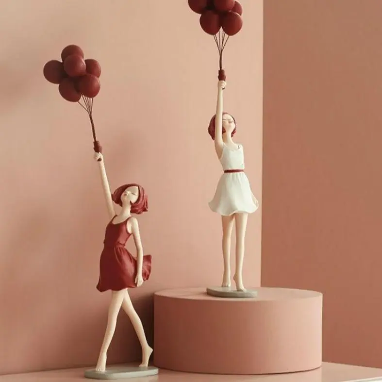 Playful Balloon Girl Sculpture