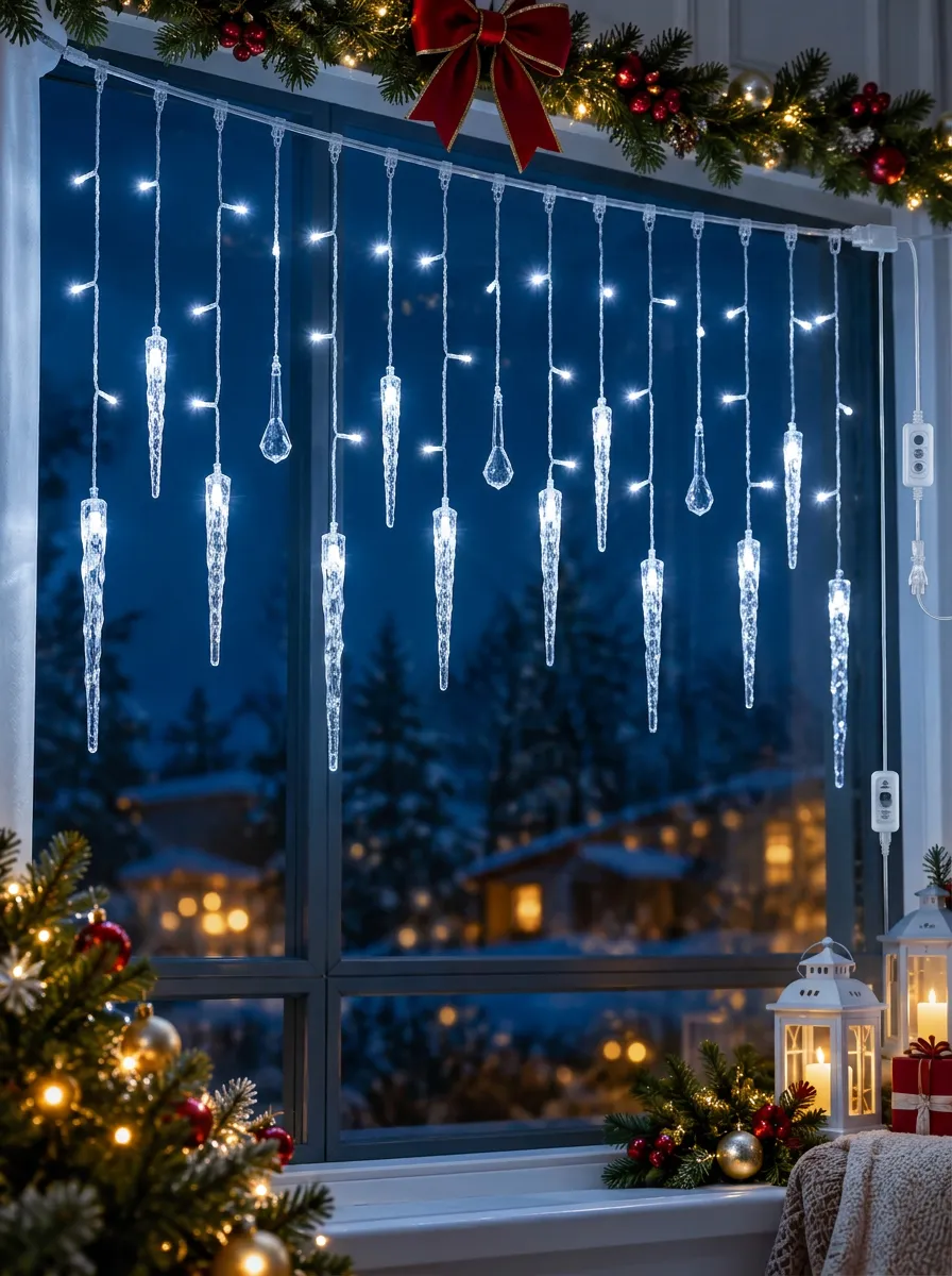 Classic Icicle Shaped Christmas LED String Lights