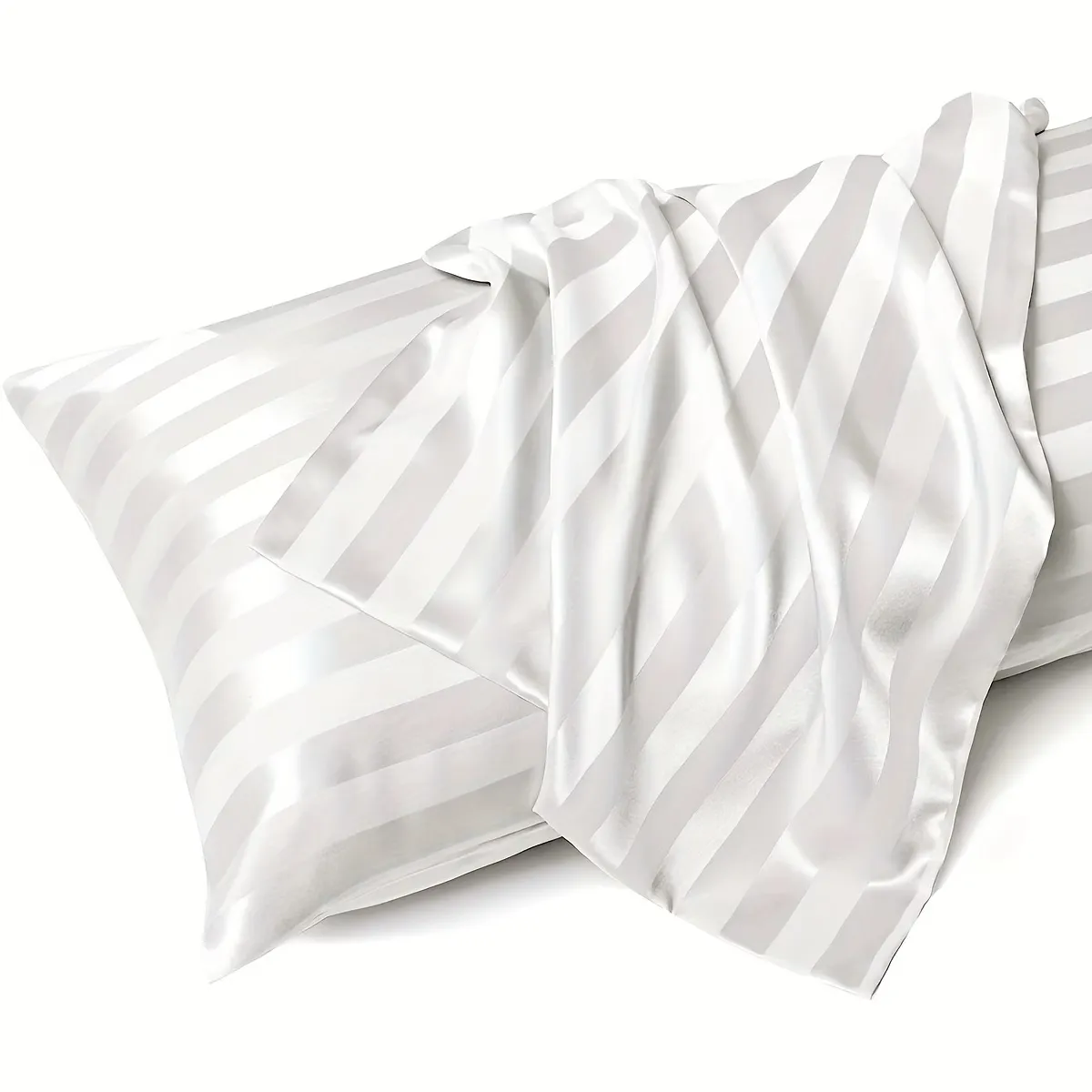 2-Pack Striped Satin Pillowcases