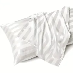 2-Pack Striped Satin Pillowcases