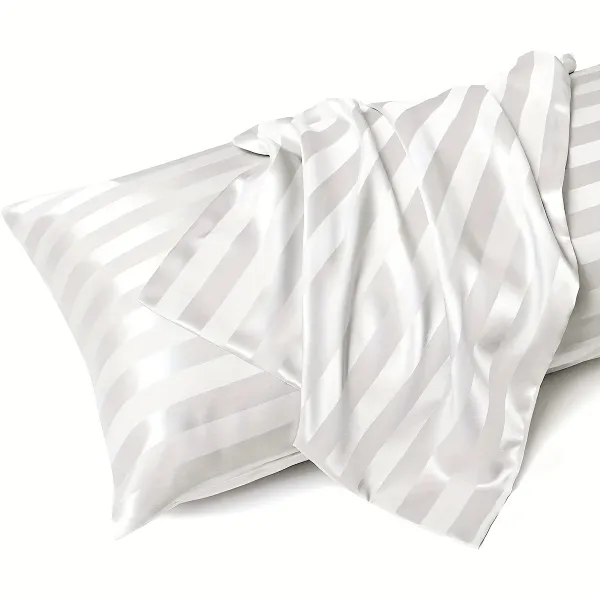 2-Pack Striped Satin Pillowcases