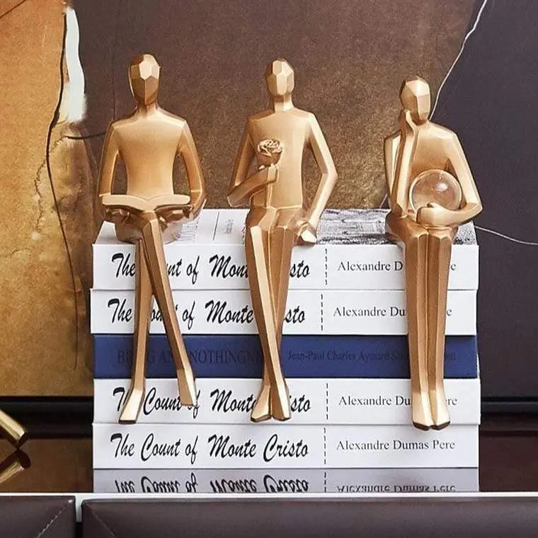 Modern Resin Accent Sculpture