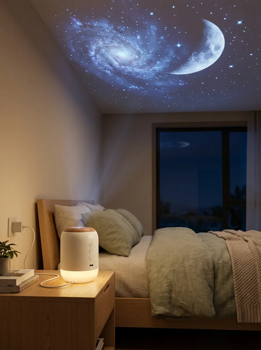 Cosmic Moon And Star Galaxy Night Projector
