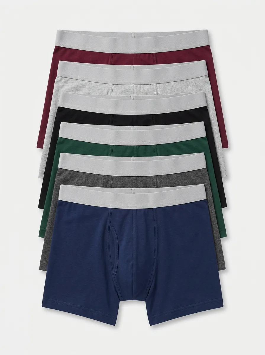 Men's Solid Contoured Pouch 6-Pack Boxer Briefs