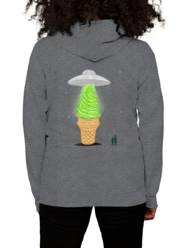 UFO Ice Cream Print Hoodie