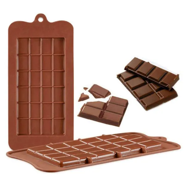 Silicone 24 Section Chocolate Mould Length - 22cm, Tray Breadth - 10.5cm